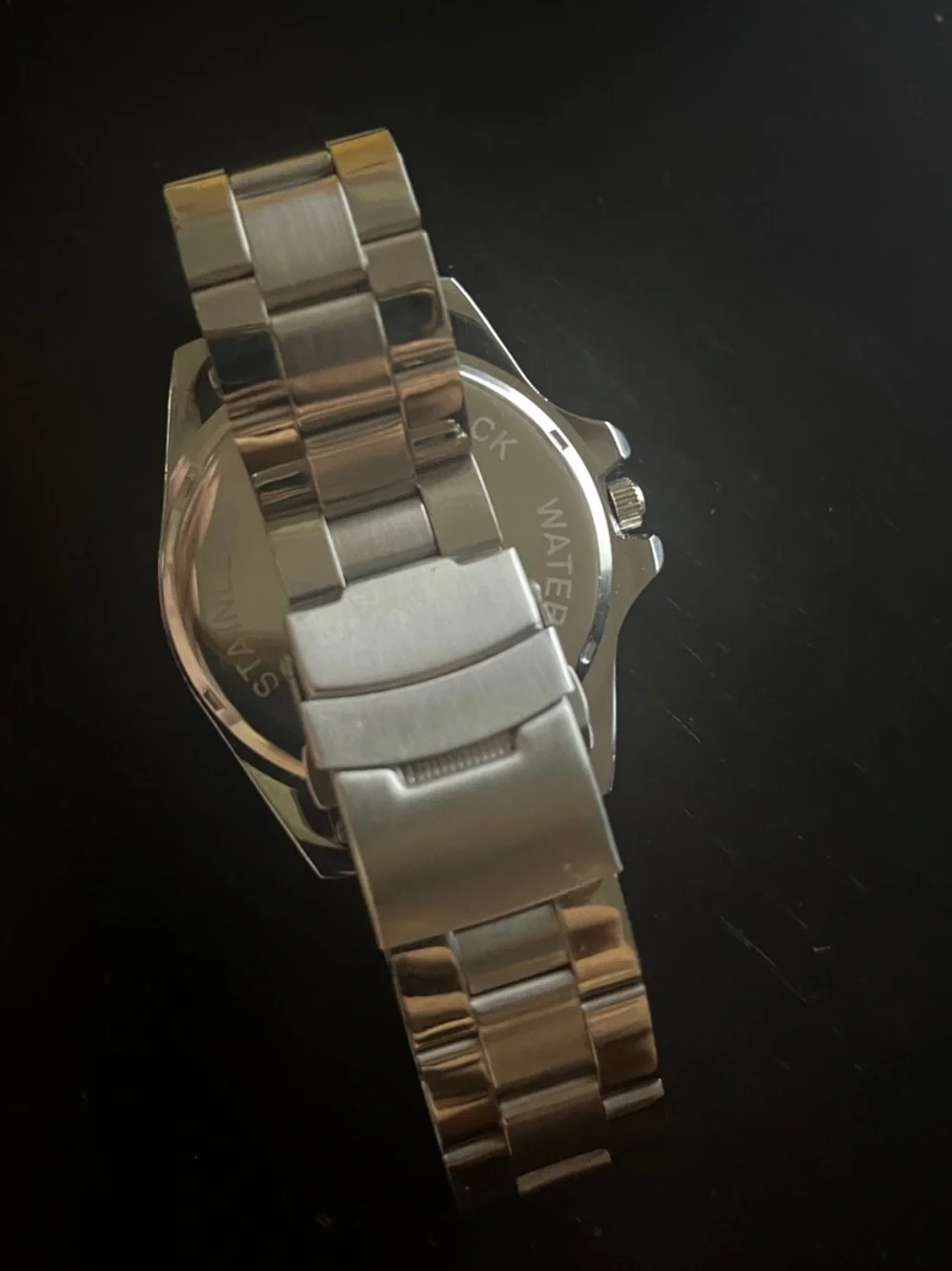 Men's Green Bezel Stainless Steel Quartz Watch